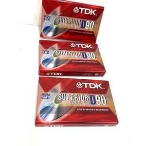 3 TDK D90 Standard Audio Cassette (A00808-20) A168